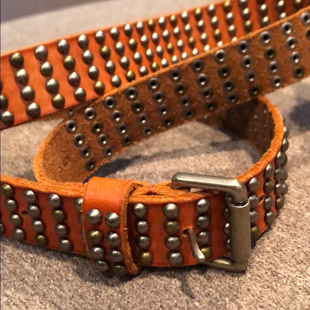 jcrew. leather belt with an edge: grommets galore!